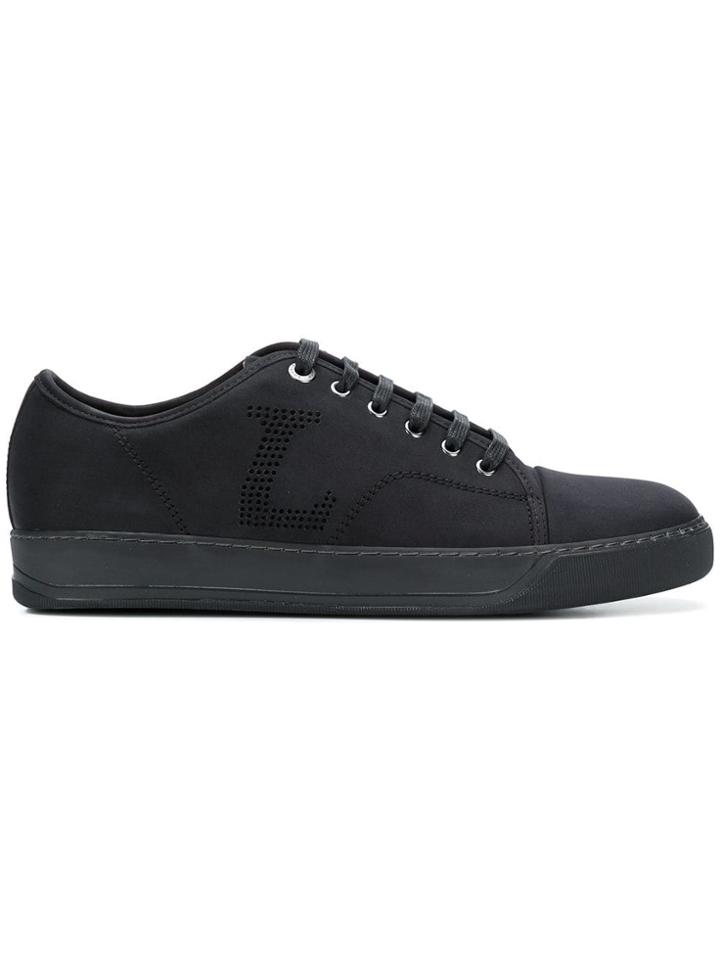 Lanvin Lace-up Logo Sneakers - Black