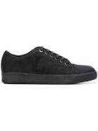 Lanvin Lace-up Logo Sneakers - Black