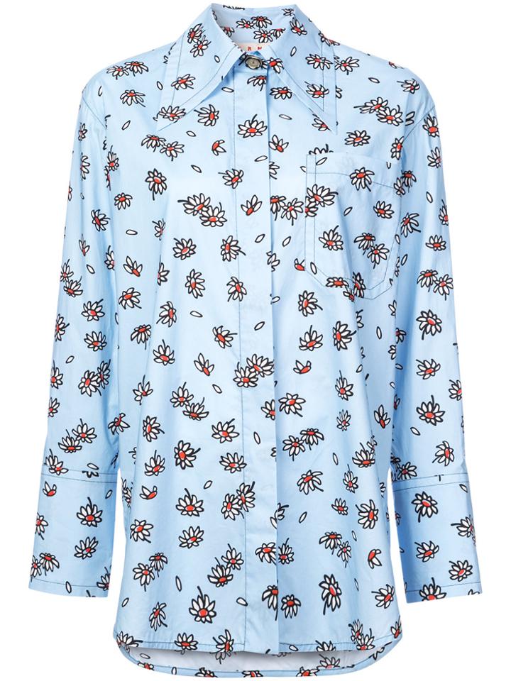 Marni Floral Shirt - Blue