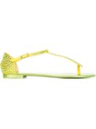 Giuseppe Zanotti Design Gaia Sandals, Women's, Size: 37, Green, Suede/leather/pvc