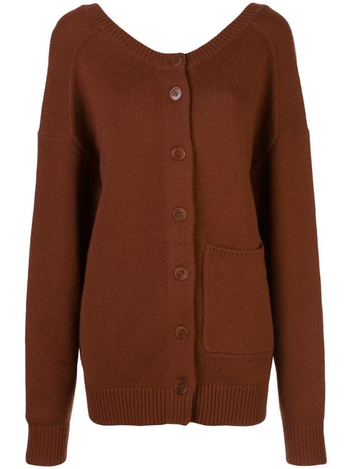 Tibi Two-way Cardigan Sweater - Brown