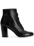 Michel Vivien Lace-up Ankle Boots - Black