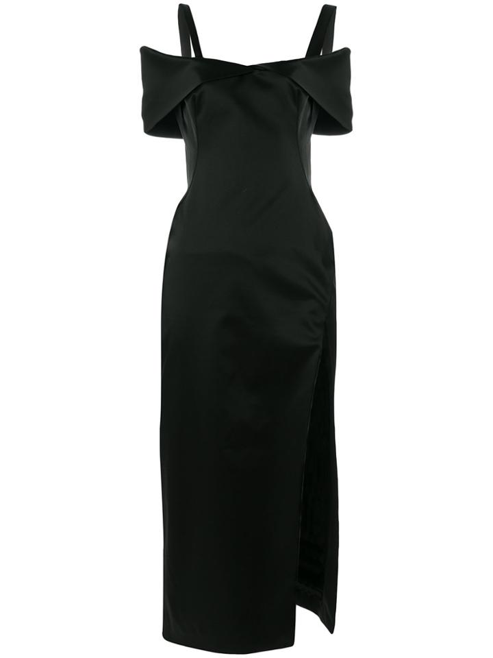 Off-white Asymmetric Side Slit Dress - Black