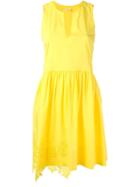 P.a.r.o.s.h. Lace Detail Dress, Women's, Yellow/orange, Cotton/spandex/elastane