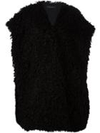 Area Di Barbara Bologna Faux-fur Gilet, Women's, Black, Polyamide/cotton