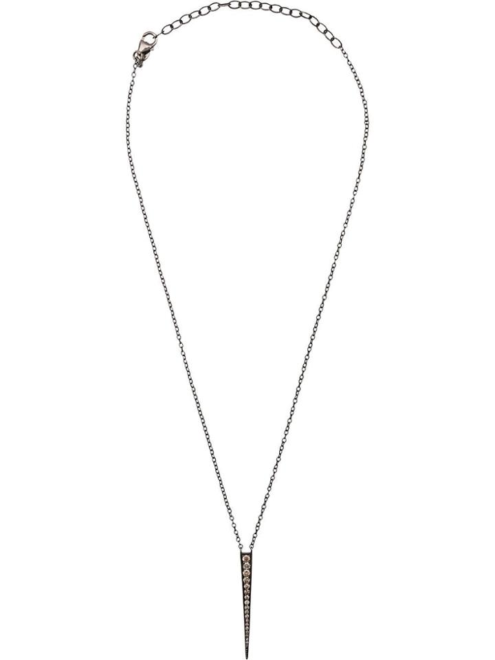 Jemma Sands Rhodium Finished Sterling Silver Diamond Necklace