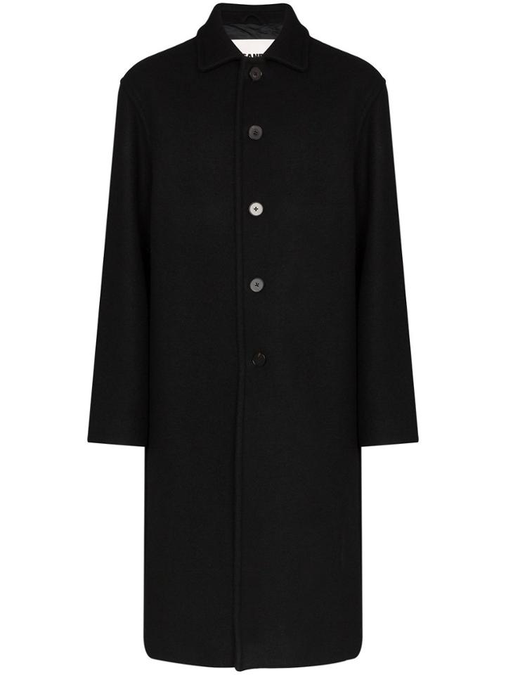 Jil Sander Thomas Single-breasted Wool Coat - Black