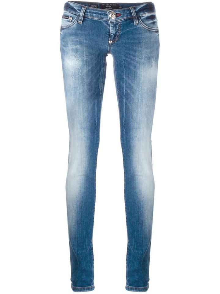 Philipp Plein Tenderly Super Sexy Slim Jeans, Women's, Size: 27, Blue, Cotton/spandex/elastane