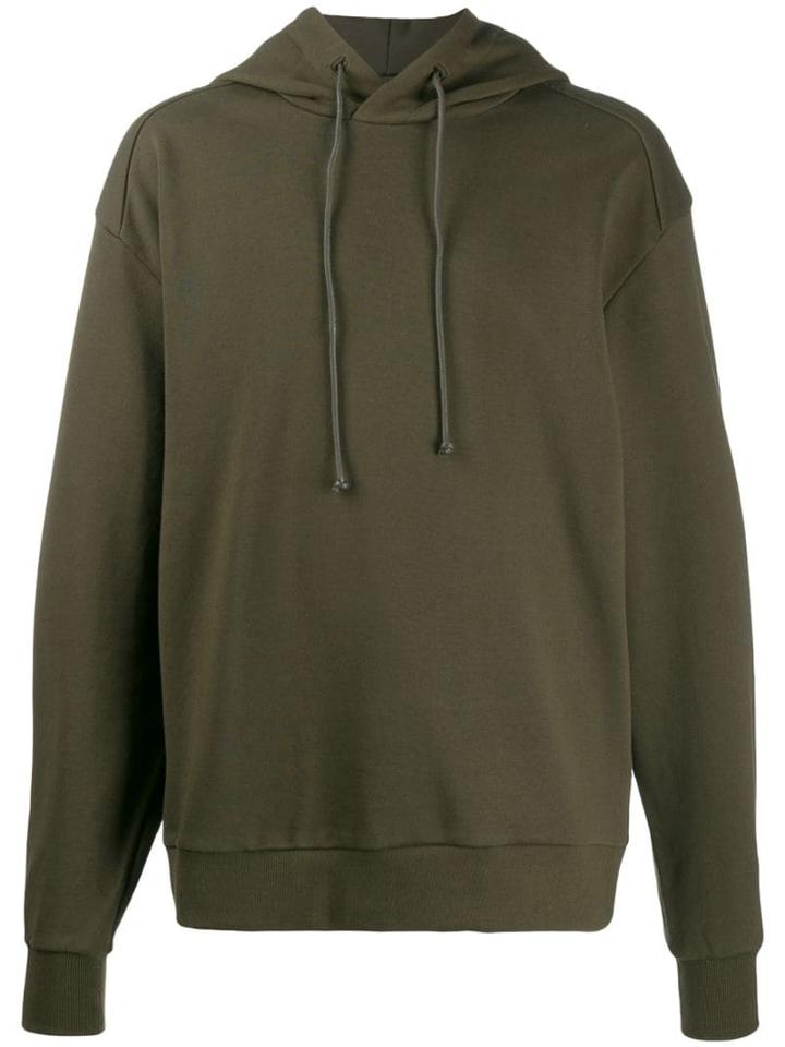 Juun.j Embroidered Text Hoodie - Green