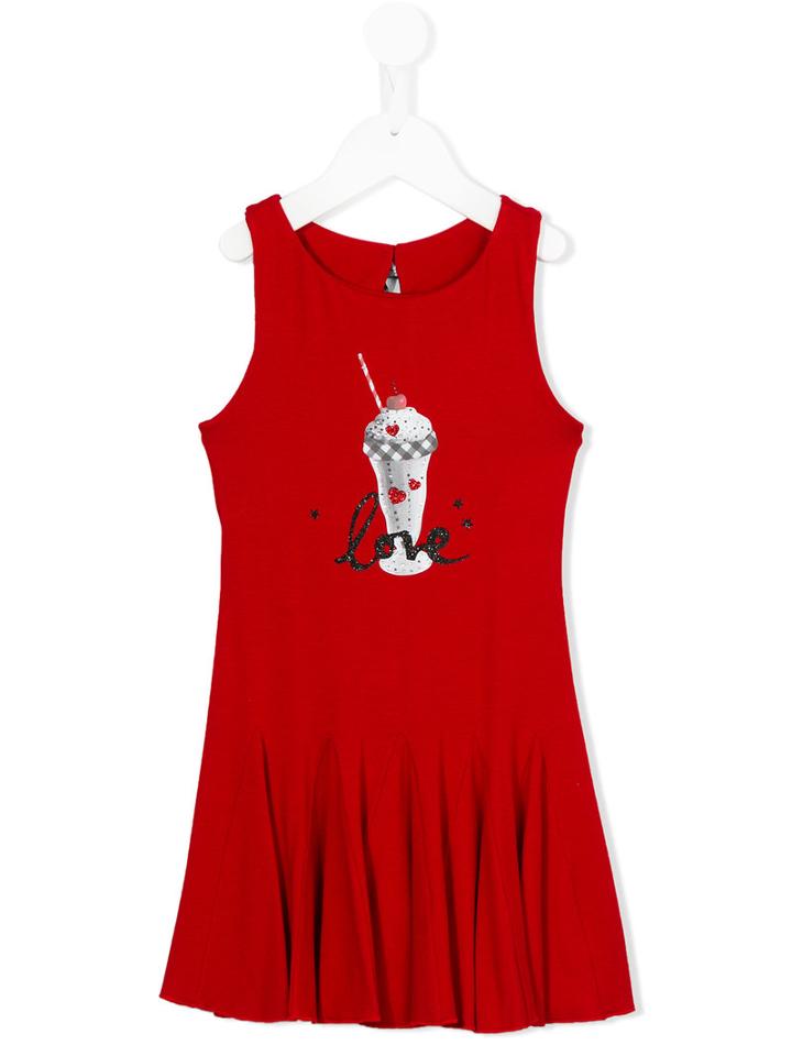 Lapin House Milkshake Print Tank Dress, Girl's, Size: 8 Yrs, Red