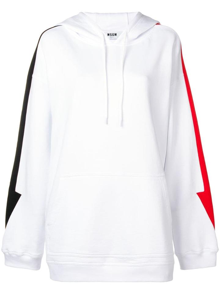 Msgm Oversized Hoodie - White