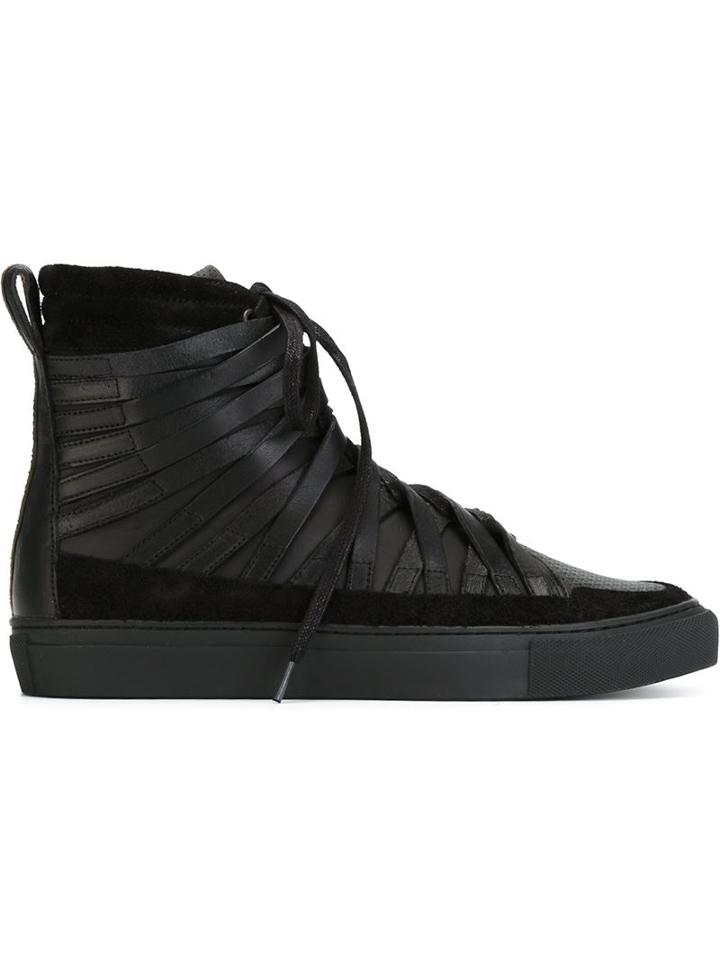 Damir Doma Falco Hi-top Sneakers, Men's, Size: 41, Black, Leather/rubber