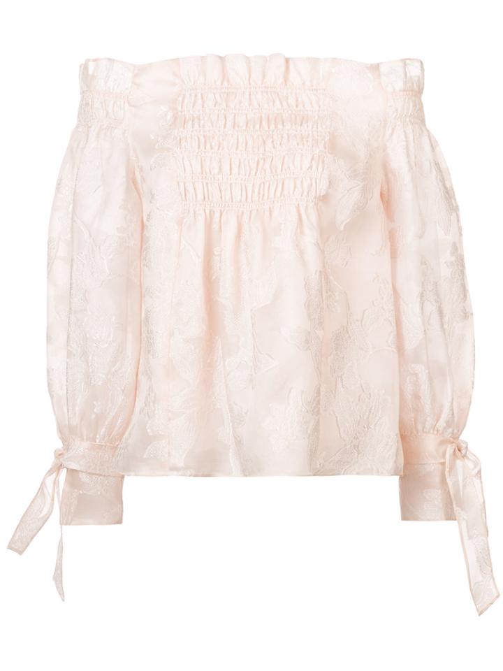 Rebecca Taylor Off-shoulder Blouse - Pink & Purple
