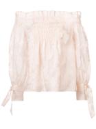 Rebecca Taylor Off-shoulder Blouse - Pink & Purple