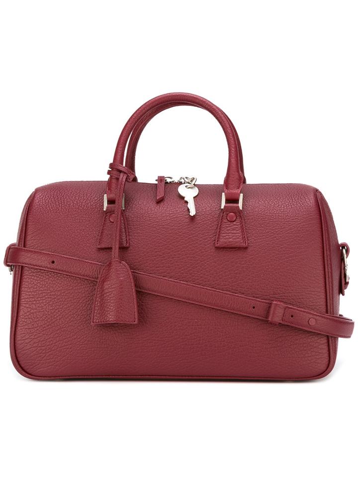 Maison Margiela Key Charm Duffle Tote, Women's, Red, Calf Leather/polyester