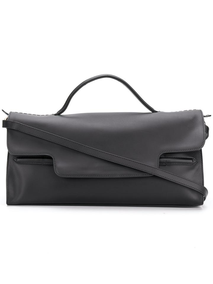 Zanellato Fold Over Large Shoulder Bag - Black