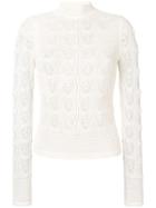 See By Chloé Crochet Knit Top - White