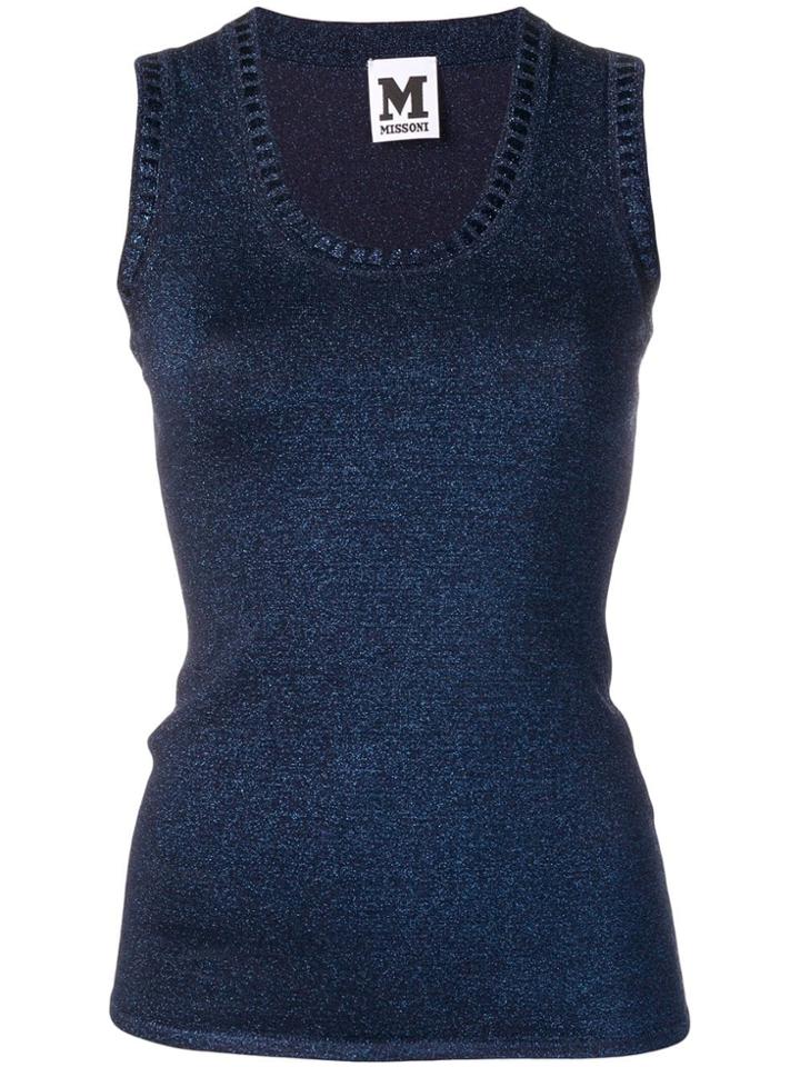 M Missoni Knit Tank Top - Blue