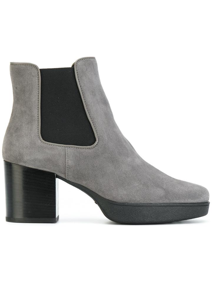 Tod's Platform Ankle Boots - Grey