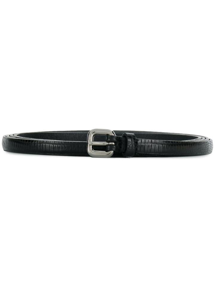 Miu Miu Skinny Buckled Belt - Black