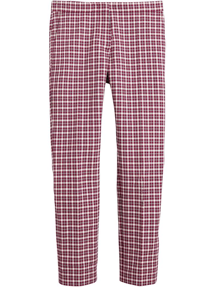 Burberry Straight-fit Check Cotton Tailored Trousers