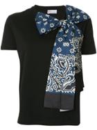 Red Valentino Contrast Bow Trim T-shirt - Black