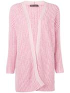 Incentive! Cashmere Open Front Cashmere Cardigan - Pink