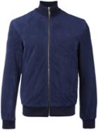 Bikkembergs Perforated Jacket, Men's, Size: 58, Blue, Goat Skin/polyester/spandex/elastane/viscose