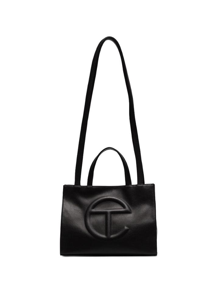 Telfar Medium Logo Shopping Bag - Black