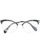 Miu Miu Eyewear Classic Cat Eye Glasses - Black