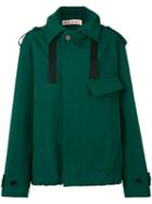 Marni - Hooded Coat - Women - Cotton/wool - 40, Green, Cotton/wool