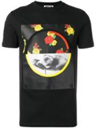 Mcq Alexander Mcqueen Floral Print T-shirt, Men's, Size: Small, Black, Cotton