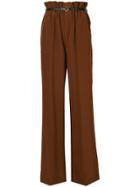 Chloé Wide Leg High-waisted Trousers - Brown