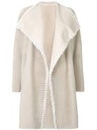 Yves Salomon Mink And Lamb Fur Coat - White
