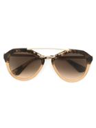 Prada Eyewear Tortoiseshell Cat Eye Sunglasses - Brown