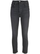 Re/done Cropped Skinny Jeans - Grey