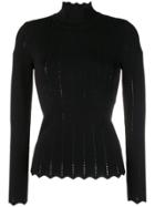 Steffen Schraut Scalloped Turtleneck Jumper - Black