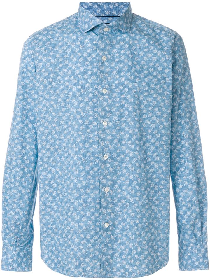 Orian Floral Print Shirt - Blue