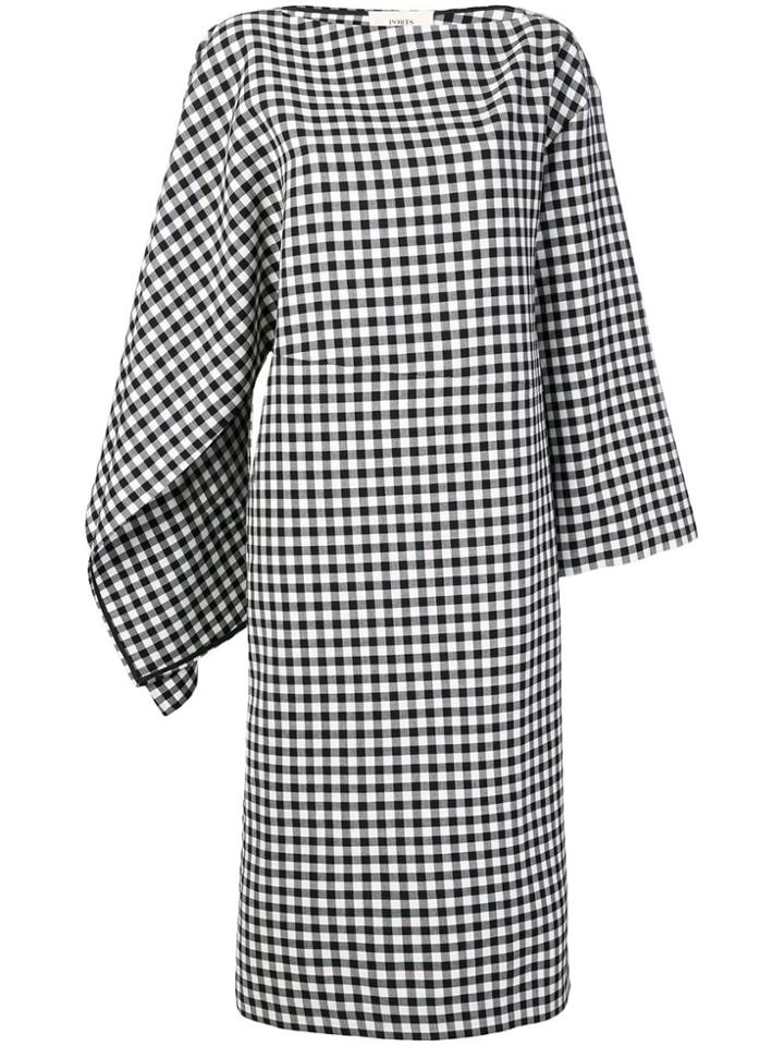 Ports 1961 Asymmetric Gingham Dress - Black