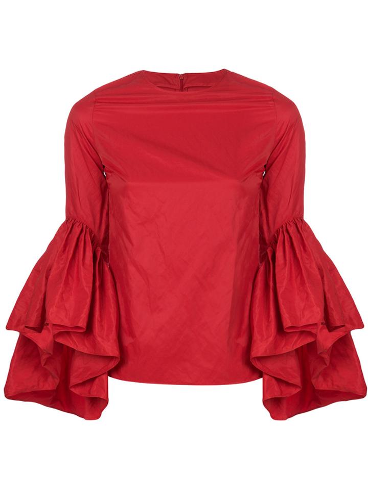 Marques'almeida Flute Sleeve Top - Red