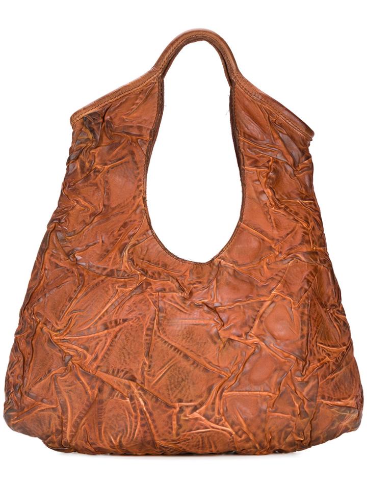 Numero 10 Creased Effect Shoulder Bag - Brown