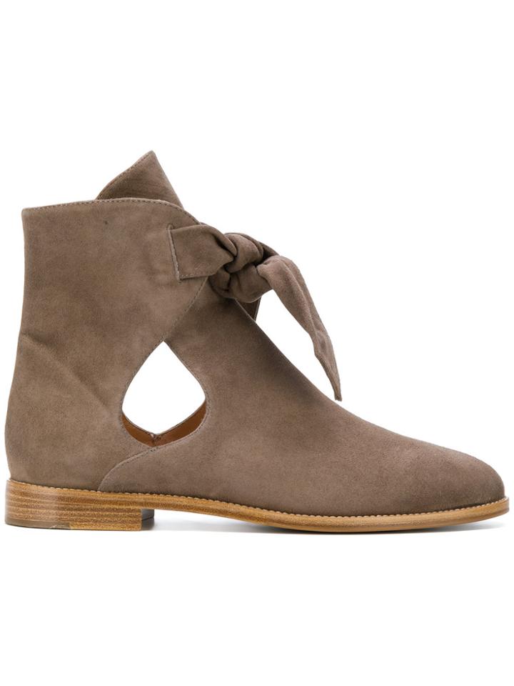 Unützer Cut-out Ankle Boots - Brown