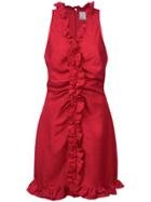 C/meo Ruffle Trim Dress - Red