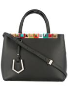 Fendi Vintage Fendi Petite 2jours Rainbow Studs 2way Hand Bag - Black