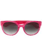 Gucci Eyewear Glitter Round Sunglasses - Pink & Purple