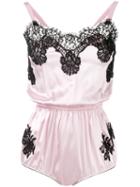 Dolce & Gabbana - Lace Detail Camisole - Women - Silk/cotton/polyamide - Iii, Pink/purple, Silk/cotton/polyamide