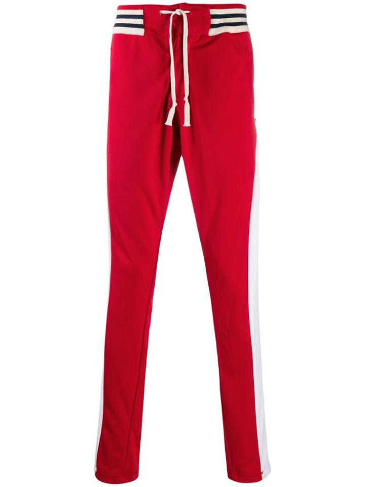 Greg Lauren Panelled Sweatpants - Red
