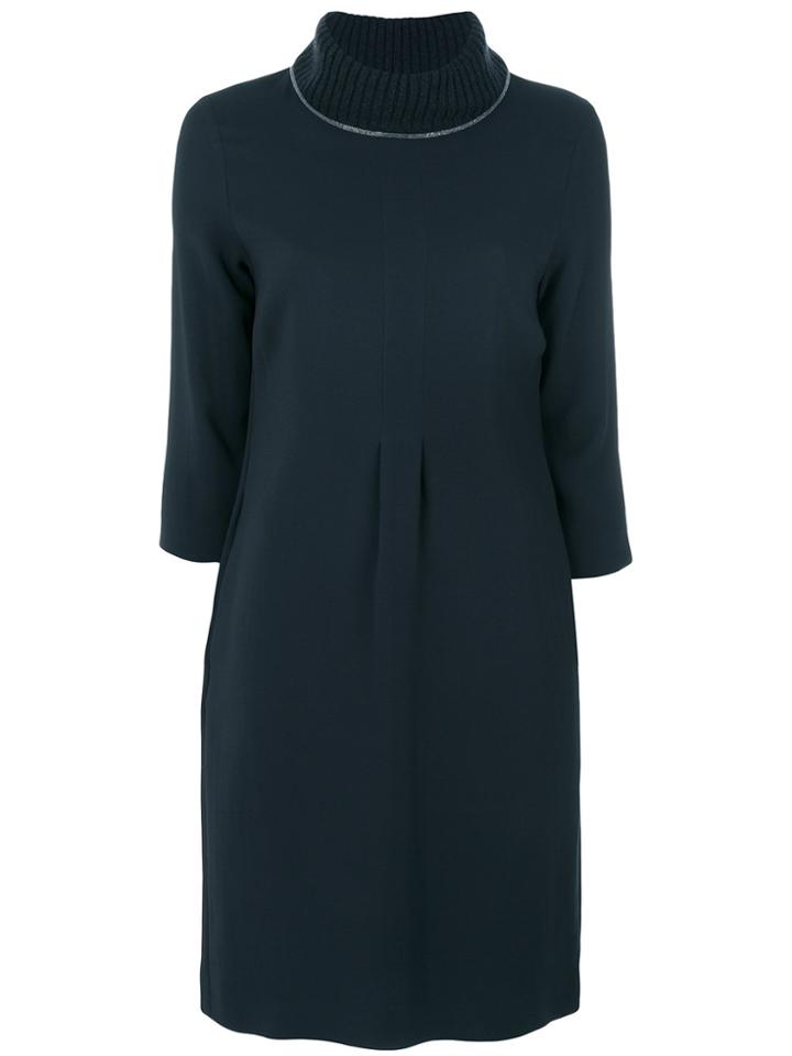 Fabiana Filippi Roll Neck Dress - Blue