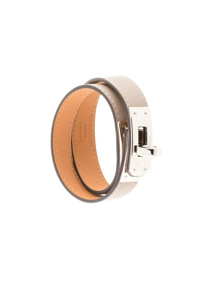Hermès Pre-owned Logos Kelly Double Tour Bracelet - Grey