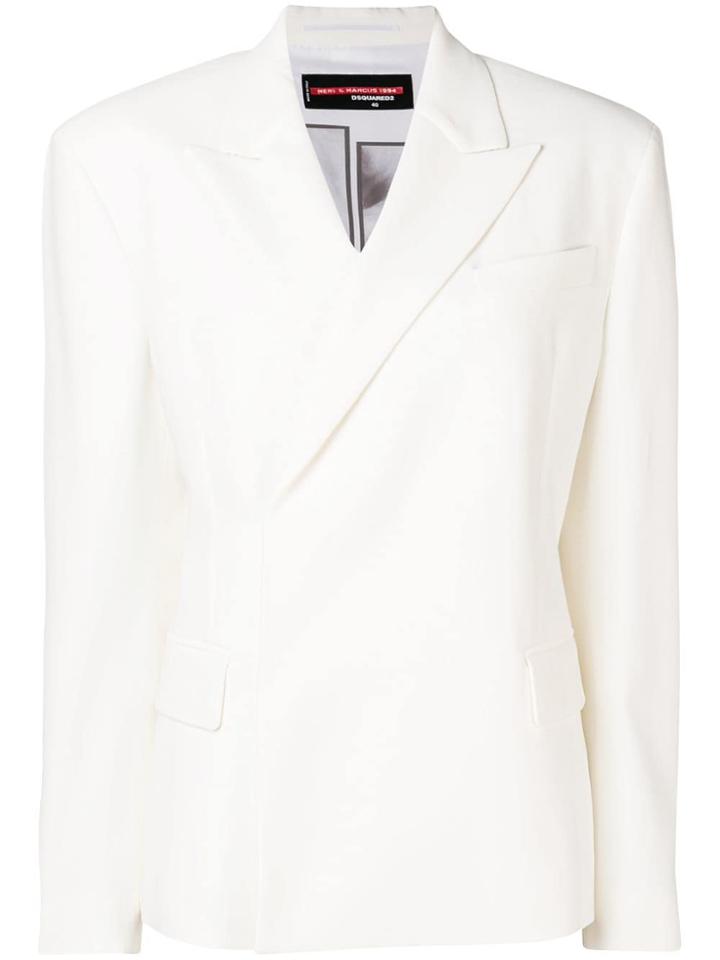 Dsquared2 Concealed Fastening Blazer - White